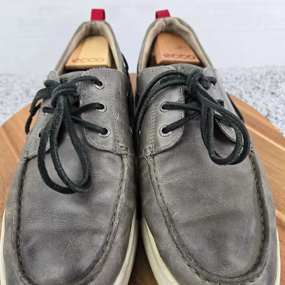 Sperry Men 10.5 Top Sider Gold Cup Gray Leather Casual Lifestyle Daily Boat Shoe